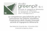 Le competenze specialistiche per la consulenza nel settore ... · Diverse sono state le esperienze professionali dello Studio Greenpit ... si richiedono competenze multidisciplinari