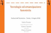 Tecnologie ed emancipazione femminile - educational.rai.it · Tecnologie ed emancipazione femminile Festival dellEconomia–Trento, 1 Giugno 2018 Fedra Pizzato (Museo del 900,Fondazione