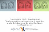 Progetto CCM 2012 Azioni Centrali “Implementazione dei ...salute.regione.emilia-romagna.it/screening/tumori-femminili_2018... · Modello PRECEDE-PROCEED ... La prima parte del modello