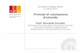 Principi di valutazione d azienda - Unindustria Reggio Emilia · La rilevanza della valutazione d’azienda Il problema della valutazione d’azienda si pone ogni qualvolta • si