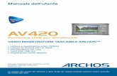AV400 Manual V3 IT Final - archos.com · Le versioni più recenti del software e della guida per questo prodotto possono essere scaricate dal nostro sito Web. AV420 Periferica USB