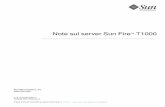 Note sul server Sun Fire T1000 · Sun Microsystems, Inc  Inviare eventuali commenti su questo documento a:  Note sul server Sun Fire ™ T1000