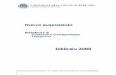 Nuove acquisizioni - servizibibliotecari.unibg.itservizibibliotecari.unibg.it/acq/ecoing0802.pdf · Sociologia dei media / Denis McQuail. - 5. ed.. - Bologna : il Mulino, 2007 365
