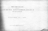 filememorie della societa entomologica italiana volume vr g nova 1927 t,po-litografia commercio 1928 —