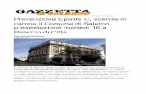 Gazzetta di Salerno Prevenzione Epatite C, scende in campo il … · 2017-05-25 · potranno incontrare, i medici di AIGO e dei reparti di medicina interna, malattie infettive e gastroenterologia