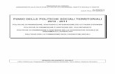 PIANO DELLE POLITICHE SOCIALI TERRITORIALI 2010 - .âˆ’ di promozione, sostegno, integrazione a diversi