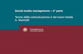 Teoria della comunicazione e dei nuovi media A. Marinelli media Management 4... · una comunità di giocatori. La maggior parte dei giochi ... e soprattutto le comunità social tra