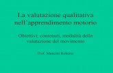 La valutazione qualitativa nell’apprendimento motoriomarche.coni.it/images/marche/documentazione/2005/43.pdf · • Relatività dei singoli strumenti di rilevazione e ... - Riproduzione
