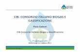 CIB-CONSORZIO ITALIANO BIOGAS E GASSIFICAZIONE · CIB -Consorzio Italiano Biogas e Gassificazione •Il Consorzio Italiano Biogas e Gassificazione Kiloverde è uno strumento voluto