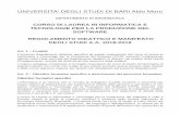 UNIVERSITA’ DEGLI STUDI DI BARI Aldo Moro · sviluppatore di software, consulente di supporto e assistenza tecnica. ... • Metodi e tecniche per lo sviluppo di sistemi interattivi