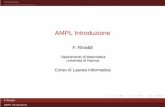 AMPL Introduzione - Dipartimento di Matematica - UniPDrinaldi/teaching/Intro.pdf · Risolvere il problema della dieta da linea di comando F. Rinaldi AMPL Introduzione Introduzione