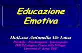 Università degli Studi di Roma “La Sapienza” Dipartimento ...sfp.uniroma3.it/files/eaac7398-d9aa-40b8-b873-c10d5f072329.pdf · Dott.ssa Antonella De Luca Psicologa – Psicoterapeuta