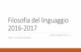 Filosofia del linguaggio 2016-2017 - Università di Roma 2016_17_5.pdf · La parola non è la più piola unità della lingua dotata di significato; essa è scomponibile (articolabile)