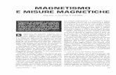 MAGNETISMO MISURE MAGIMETICHE - cieri.net e misure... · unità di misura è però spesso sostituita dal «tesla», unità di misura MKS che attualmente è riconosciuta quasi universalmente.