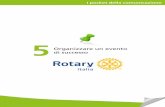 Organizzare un evento di successo Italia - rotary2032.it · nel caso di una conferenza stampa), a divertire e intrattenere (come gli spettacoli o i concerti), a motivare il target