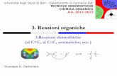 3.Reazioni elettrofiliche (al C=C, al C C, aromatiche, ecc.) · del numero di legami, al tipo di scissione del legame, alla natura elettrofilica o nucleofilica ... L’uso di un catalizzatore