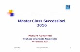 Master Class Successioni 2016 - Geo Network · Le difficoltànella realizzazione della destinazione e separazione: il negozio fiduciario 4. ... Con l’art. 11 l’Italia si impegna