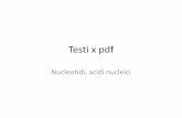 Testi x pdf -  · Nucleotidi (1) Un Nucleotide è una molecola costituita da un composto ad anello ... Tratte dai dati cristallografici di Rosalind Franklin e ... *Le RNA polimerasi