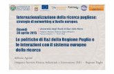 Le politiche di R&I della Regione Puglia e le interazioni ...programmicomunitari.formez.it/sites/all/files/ricerca_e... · multimediali, video, slide di presentazione, fotografie
