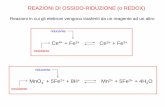 Reazioni in cui gli elettroni vengono trasferiti da un ... · REAZIONI DI OSSIDO-RIDUZIONE (o REDOX) Reazioni in cui gli elettroni vengono trasferiti da un reagente ad un altro Ce4+