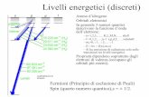 Livelli energetici (discreti) - studentifisica.info · Livelli energetici (discreti) Atomo d’idrogeno Orbitali elettronici In generale 3 numeri quantici descrivono la funzione d’onda