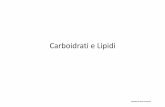 Carboidrati e Lipidi - sunhope.it · Monosaccaridi 5C Desossiribosio Componenti degli acidi nucleici ... • Formula generale: CnH2nOn (C 6 H 12 O 6 ... Costituiscono il 95% dei grassi