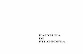 FACOLTÀ DI FILOSOFIA - anselmianum.com · tiva fenomenologica o un autore rappresentante della fenomenologia. Inoltre è organizzata una giornata di studi in fenomenologia con la