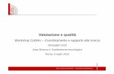 Workshop CoDAU – Coordinamento e supporto alla ricerca · E ‐Internazionalizzazione II.E.1 Elenco delle pubblicazioni dei docenti, ricercatori ... • VQR 2004 -2010 •Report