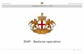DUP - Sezione operativa · coerenza con le funzioni di controllo, prevenzione della corruzione ed attuazione della trasparenza. Comune di Genova Scheda DUP sezione operativa Pag.