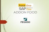 ADDON FOOD - pegasoconsulting.com · Trace One è composto da due moduli nativamente integrati a SAP Business ... e controllo dei processi produttivi e di approvvigionamento, uno