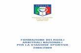 ASSOCIAZIONE ITALIANA ARBITRI · formazione dei ruoli arbitrali nazionali per la stagione sportiva 2008/2009 ASSOCIAZIONE ITALIANA ARBITRI