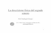 La descrizione fisica del segnale sonoro - Mario Bonmariobon.com/Corsi/Corso_Farabegoli/Lezione_01.pdf · rispetto al rumore rosa, della presenza di basse frequenze. • L’ampiezza