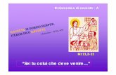 III domenica di avvento - A - Diocesi di Cassano all'Jonio - · tappe e circostanze della vita, a volte molto dure ... retoriche, e poi con tre affermazioni positive, la sua valutazione
