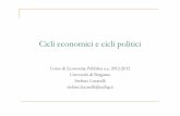 Corso di Economia Pubblica a.a. 2012-2012 Università di ... di ciclo politico.pdf · Nessun ciclo pluriennale regolare per crescita e ... diverse riguardo all’inflazione e alla