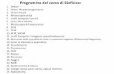 Programma del corso di Biofisica - dbt.univr.it .Programma del corso di Biofisica: 1. Vettori 2