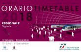 al 29.09.2018 ORARIOTIMETABLE - trenitalia.com · Trenitalia non si assume alcuna responsabilità per i servizi offerti da terzi, nonché per l’esattezza e l’aggiornamento delle
