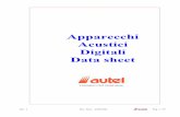 Apparecchi Acustici Digitali Data sheet - autel-italia.it · Livello sensibilità meccano-acustica AMSL Picco 45 dB 1.600 Hz 35 dB Livello sensibilità meccano-acustica RTG 30 dB