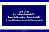 Art. 2426 La valutazione delle Immobilizzazioni Immateriali 2 8... · le immobilizzazioni immateriali 2 - identificazione e condizioni per la capitalizzazione • art. 2426 p. to