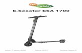 E-Scooter ESA 1700 - ALDI SUISSE AG - ALDI SUISSE ... · Allineare il manubrio e svitare le due viti sul piantone dello sterzo finché il manubrio non ... Velocità km / h livello
