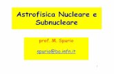 Astrofisica Nucleare e Subnucleare - ISHTARishtar.df.unibo.it/.../scienze/all/spurio/stuff/FisicaSubnucleare.pdf · prof. M. Spurio spurio@bo.infn.it 1. Parte II: Fisica Subnucleare