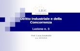 Diritto Industriale e della Concorrenza - My LIUCmy.liuc.it/MatSup/2015/L84270/LIUC - Lezione 3 - 16 maggio 2016.pdf · Diritto Industriale e della Concorrenza Lezione n. 3 Prof.