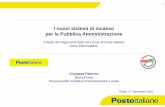 I nuovi sistemi di incasso per la Pubblica Amministrazioneforges.forumpa.it/assets/Speeches/16150/palermo.pdf · L’offerta di Poste Italiane come intermediario: Evoluzione del conto