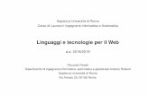 Linguaggi e tecnologie per il Webrosati/lw/1-analisi-sintattica.pdf · Linguaggi di scripting per la programmazione Web Javascript JSON JQuery AJAX ... “Linguaggi per il Web”