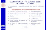 ELETTRONICA T / T-A (AA 2010 M. Rudan E. Gnanirudan/presentazione_e_programmi_corsi/... · Sia per le prove scritte che per gli appelli orali gli Studenti devono iscriversi nelle