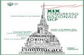 XIX CONGRESSO Società Italiana di Cure Palliative ... · Torino e il Piemonte ospitano il Congresso Nazionale della SICP in un periodo di importanti ... • Direttive anticipate
