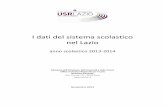 I dati del sistema scolastico nel Lazio - gildalatina.org · 2.5 Rapporto alunni/classi ... Le Istituzioni Scolastiche statali nel Lazio sono 768 e si articolano in 3.408 punti di