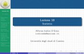 Lezione 18 - Statistica - - Università degli Studi di Cassino · 2013-05-26 · Il modello di regressione lineare semplice e Y = 0 + 1x+ e l’errore non osservabile e una variabile