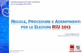 Iniziative Regionali FP CGIL Lombardia per la Campagna RSU ... RINNOVO DELLE RSU DEI COMPARTI del