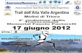 Trail Transcomuni - atleticavarazze.it · territorio ’ Valle Argentina (Provincia di Imperia) che lambisce la Provincia di Cuneo e il Parco del Mercantur della vicina Francia. La