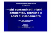 Siti contaminati: rischi ambientali, tecniche e costi di ... Geologi PR.pdf · Consulta provinciale dei Geologi di Parma 22 Giugno 2011 Siti contaminati: rischi ambientali, tecniche